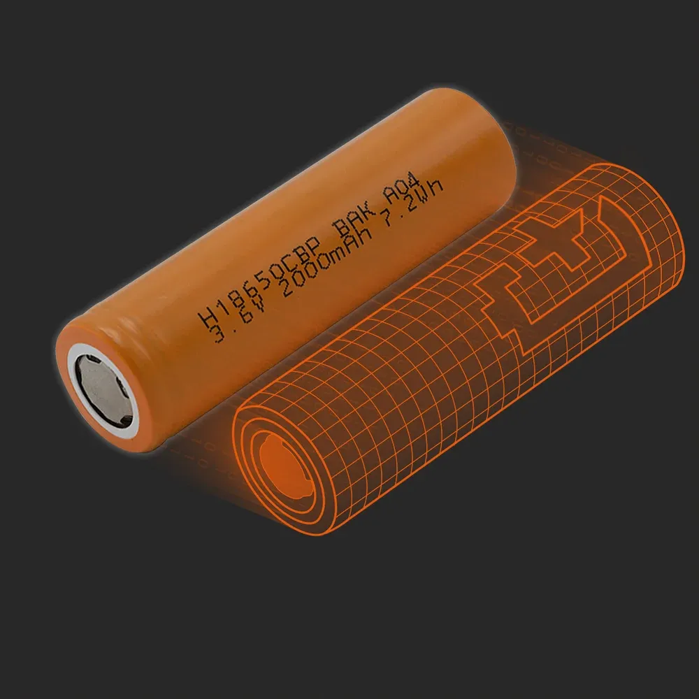 BAK Battery H18650CBP: the physical cell next to its Batemo model