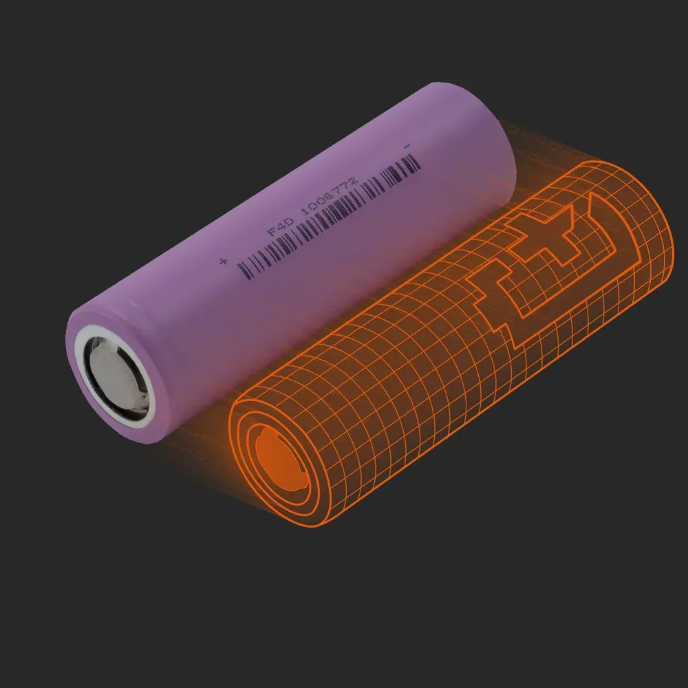 BAK Battery INR2170-45D: the physical cell next to its Batemo model