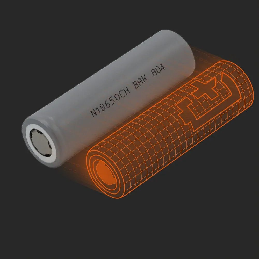 BAK Battery N18650CH: the physical cell next to its Batemo model