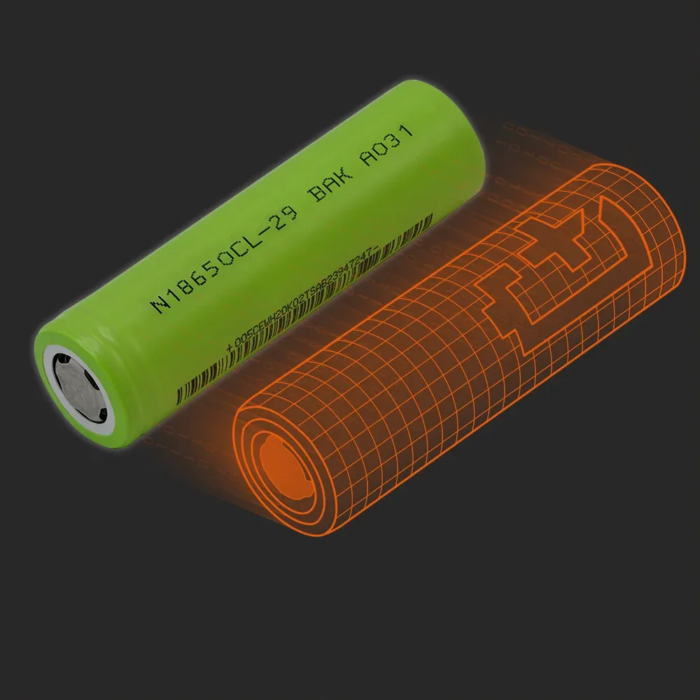 BAK Battery N18650CL-29: the physical cell next to its Batemo model