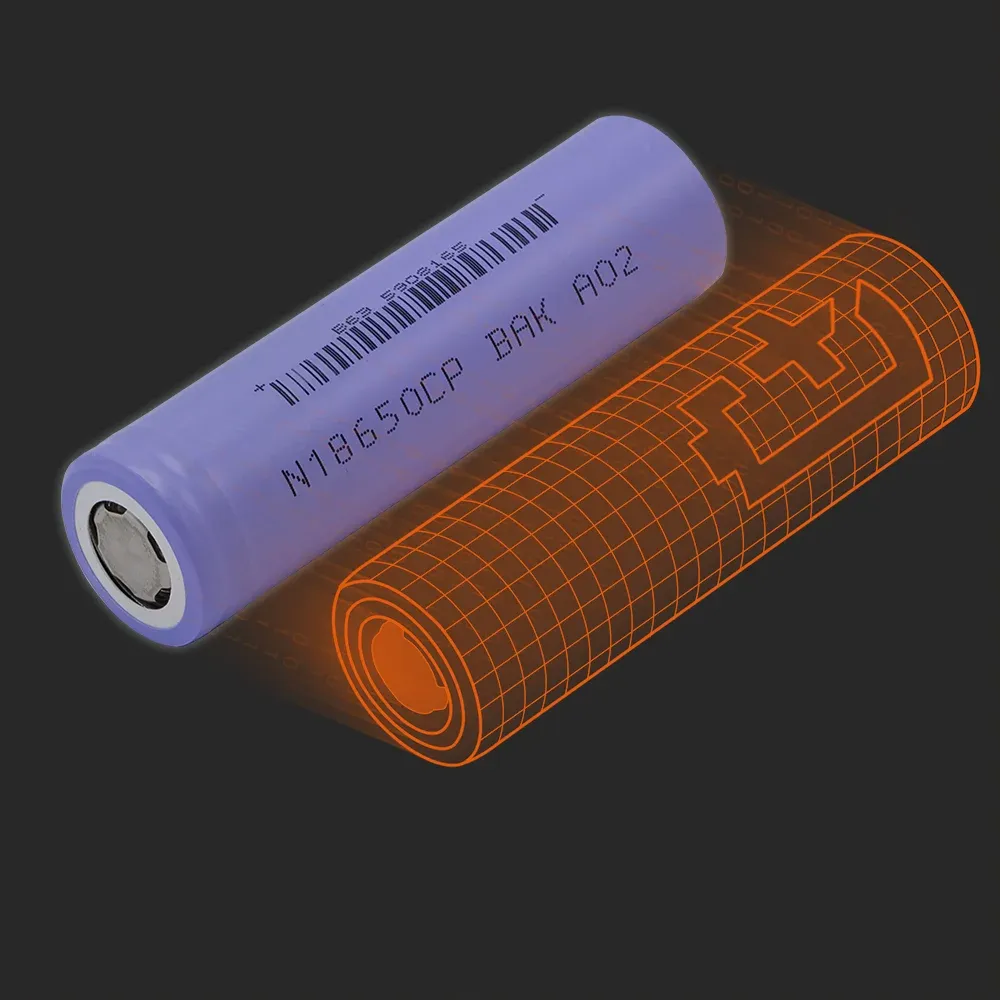 BAK Battery N18650CP: the physical cell next to its Batemo model