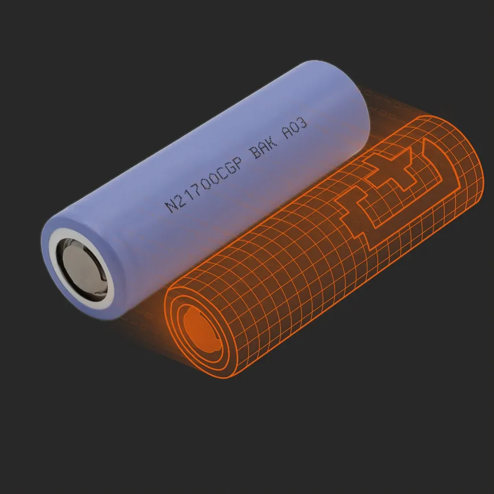 BAK Battery N21700CGP: the physical cell next to its Batemo model