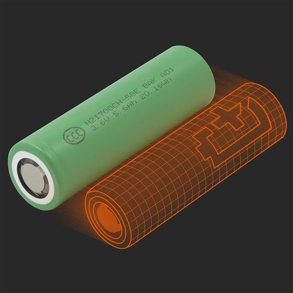 BAK Battery N21700CH-58E: the physical cell next to its Batemo model