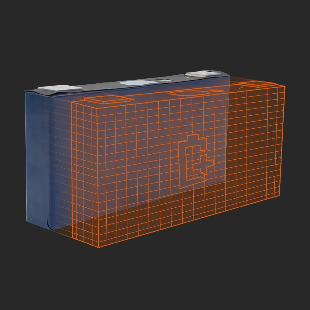 CALB L221N113: the physical cell next to its Batemo model
