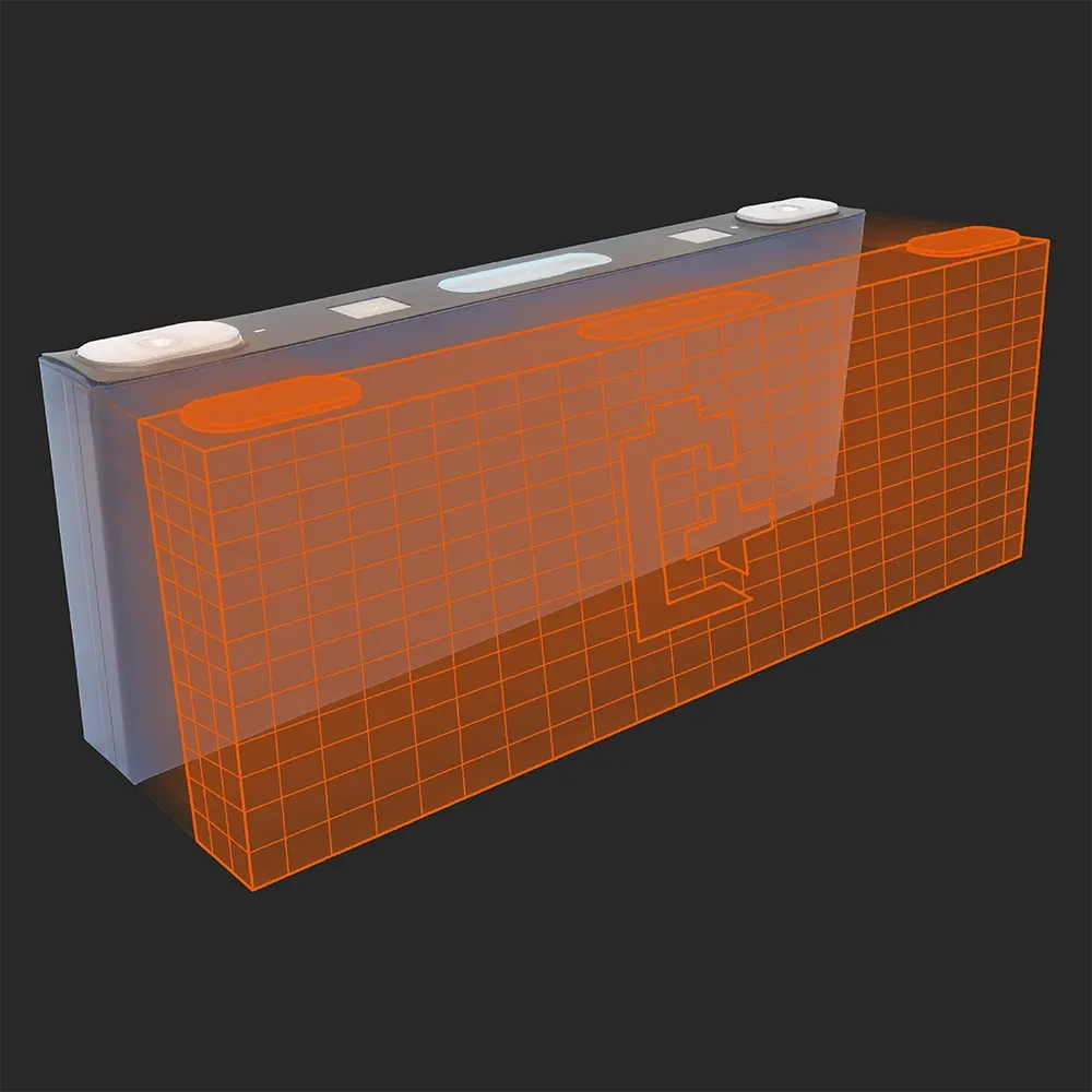 CALB L310F140A: the physical cell next to its Batemo model