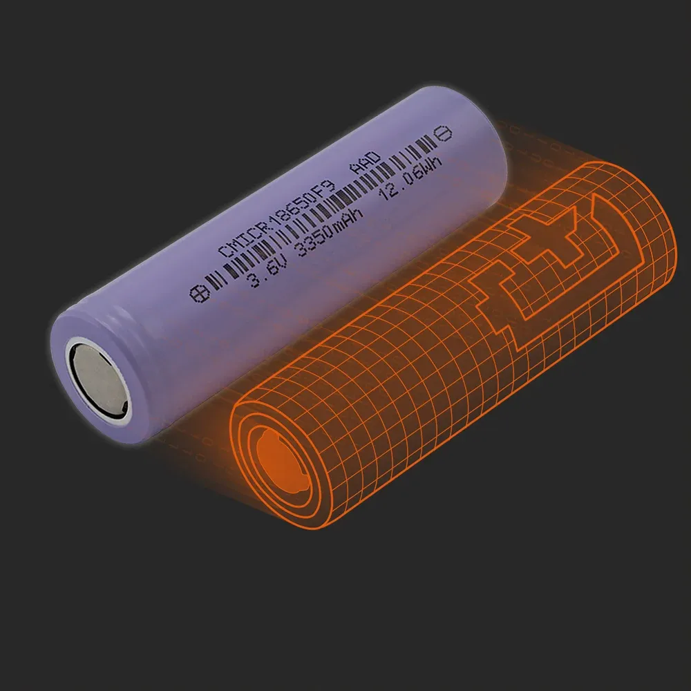 CHAM CMICR18650-F9: the physical cell next to its Batemo model