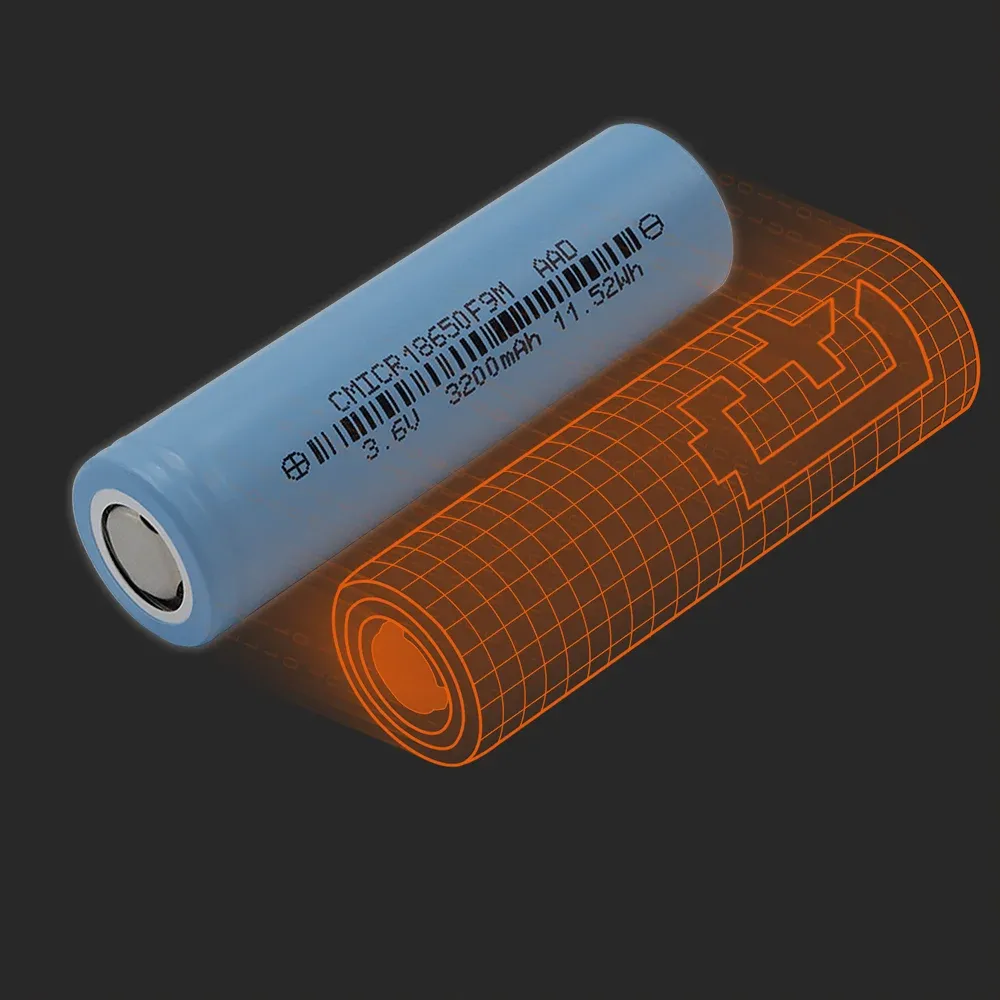 CHAM CMICR18650-F9M: the physical cell next to its Batemo model