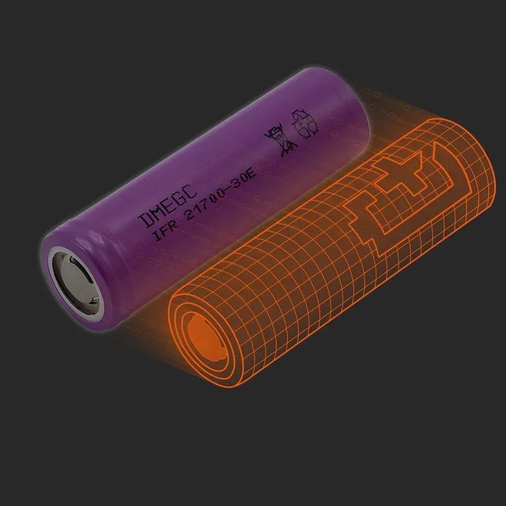 DMEGC IFR21700-30E: the physical cell next to its Batemo model