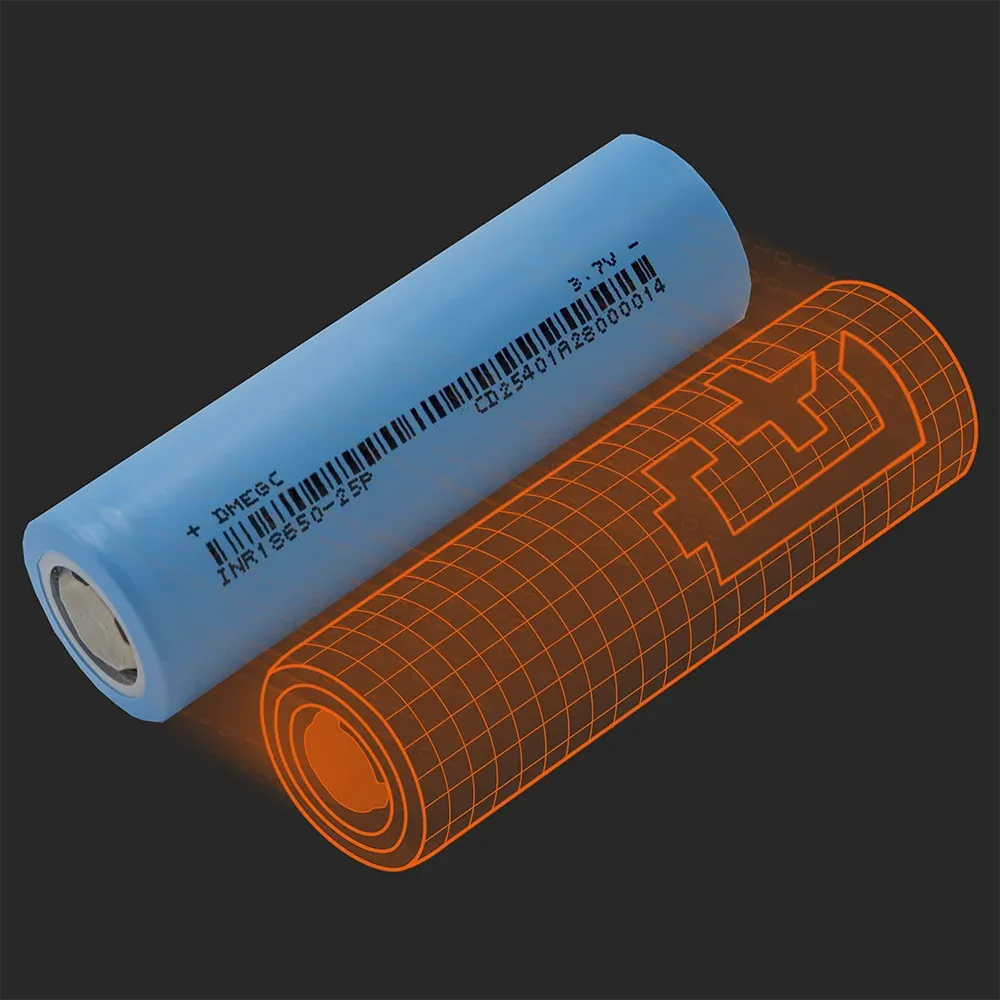 DMEGC INR18650-25P(2): the physical cell next to its Batemo model