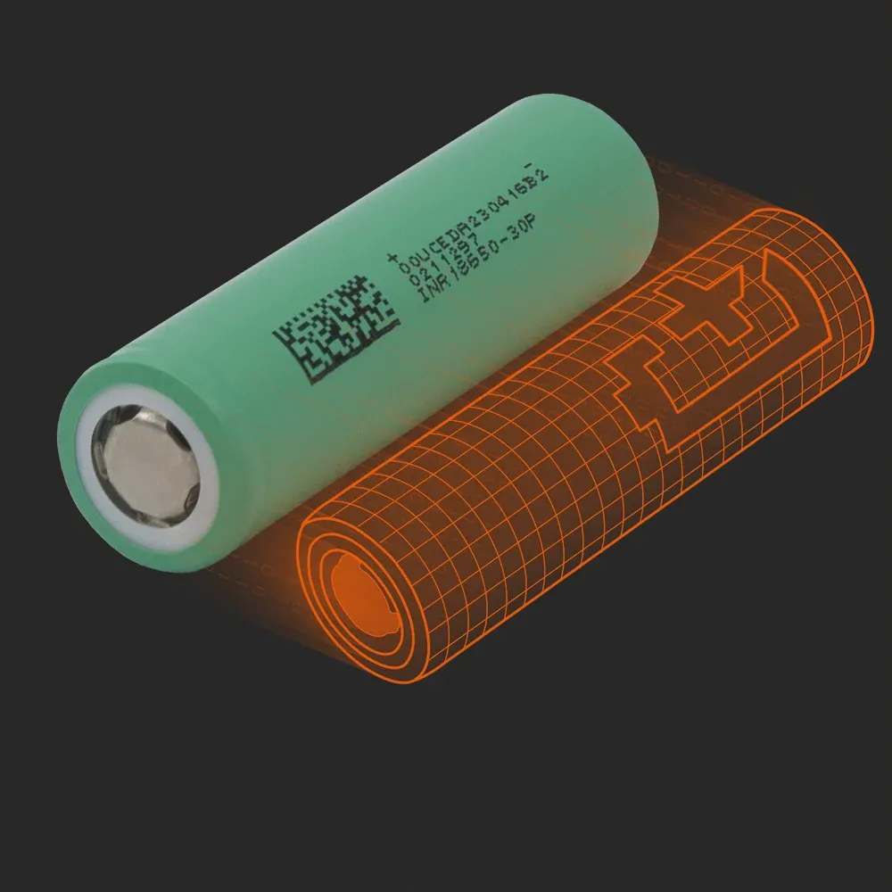 DMEGC INR18650-30P: the physical cell next to its Batemo model