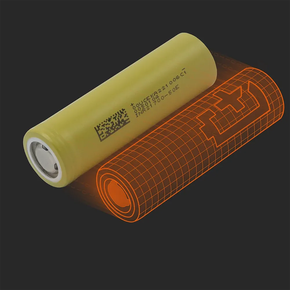 DMEGC INR21700-50E(C): the physical cell next to its Batemo model