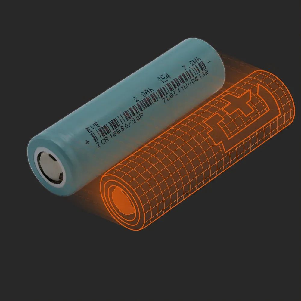 EVE Energy ICR18650-20P: the physical cell next to its Batemo model