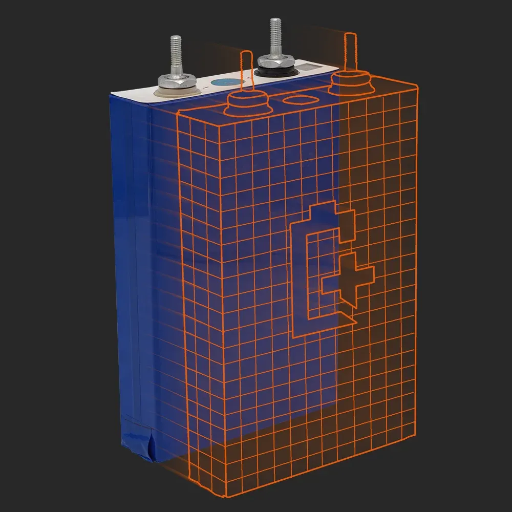 EVE Energy LF90K: the physical cell next to its Batemo model