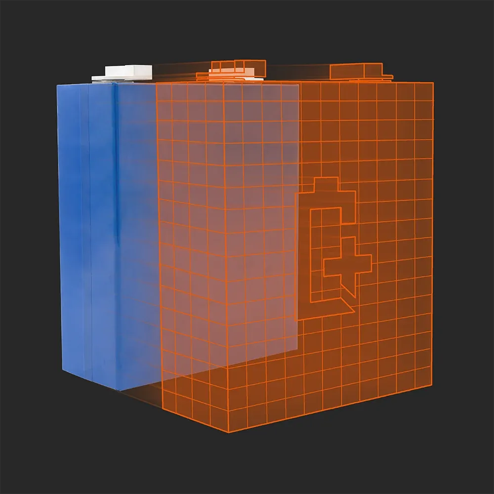 EVE Power LF280K: the physical cell next to its Batemo model
