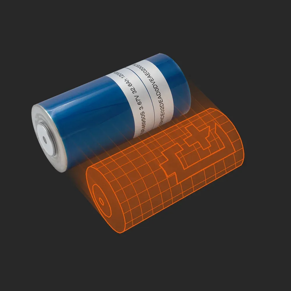 Gotion INR46950S(C): the physical cell next to its Batemo model