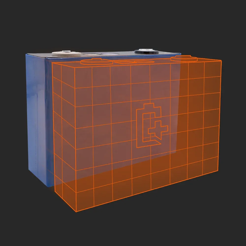 Great Power GSP50160119F: the physical cell next to its Batemo model