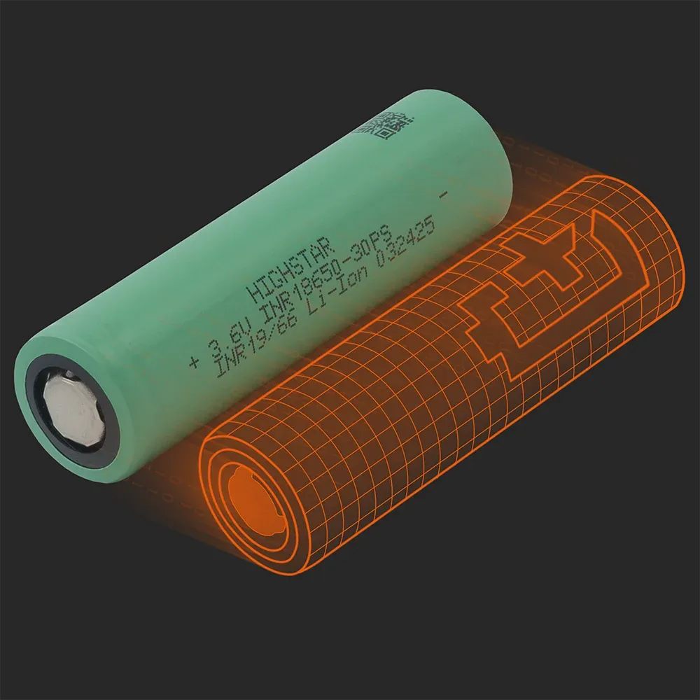 Highstar INR18650-30PS(B): the physical cell next to its Batemo model