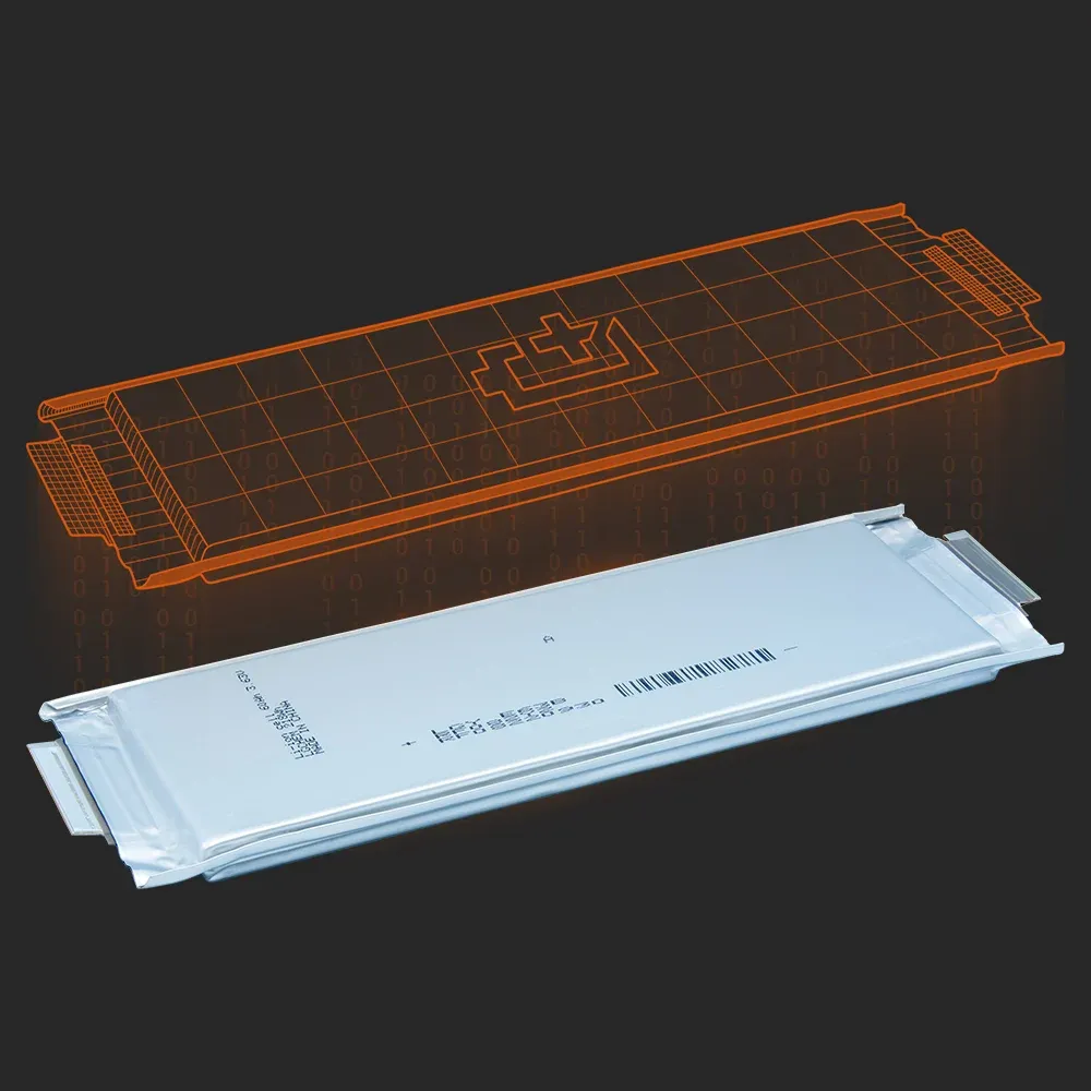 LG Chem E63B: the physical cell next to its Batemo model