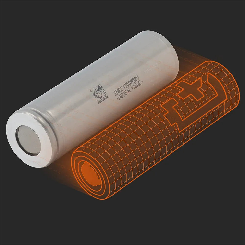 LG Chem INR21700-M52V: the physical cell next to its Batemo model