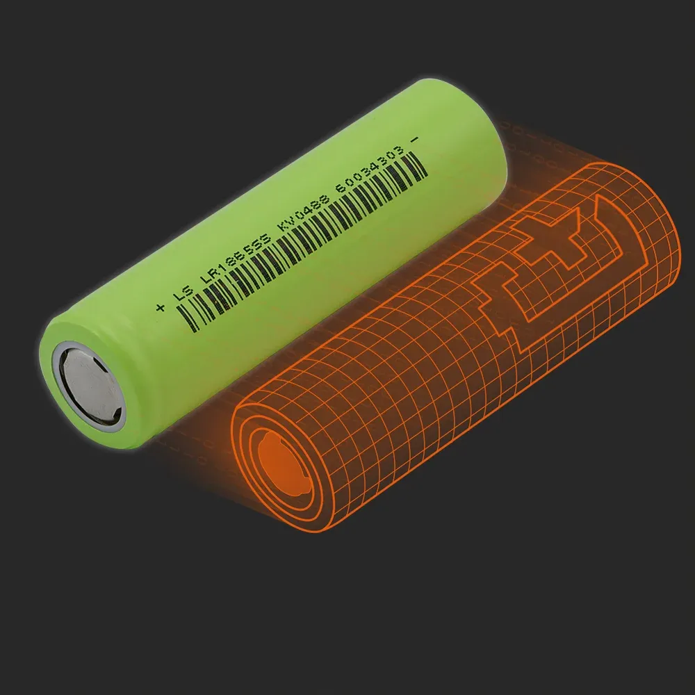 Lishen LR1865-SS: the physical cell next to its Batemo model