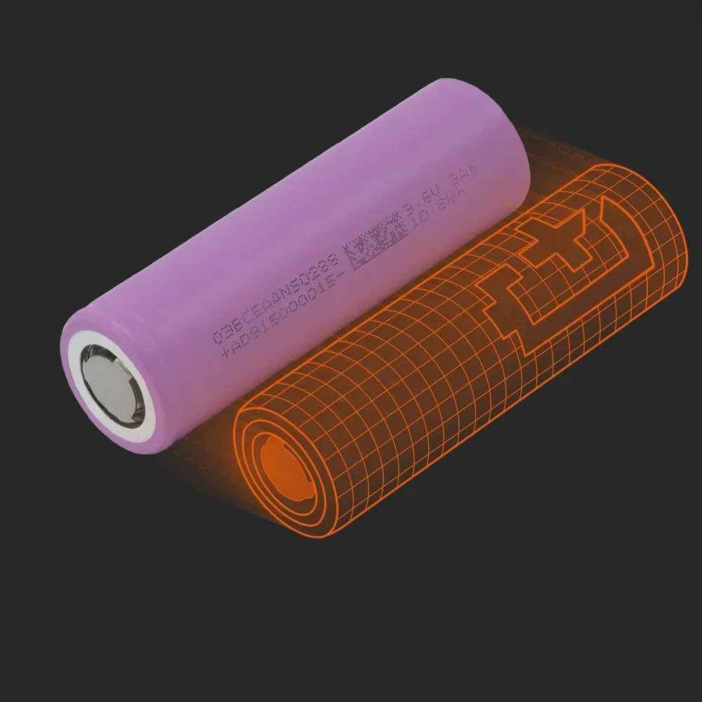 Lishen LR2170LH: the physical cell next to its Batemo model