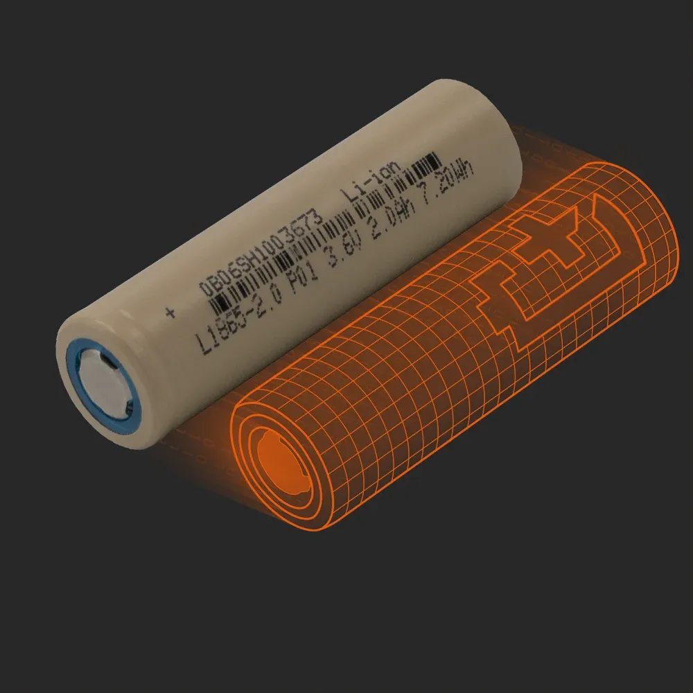 Lithplus L1865-2.0: the physical cell next to its Batemo model