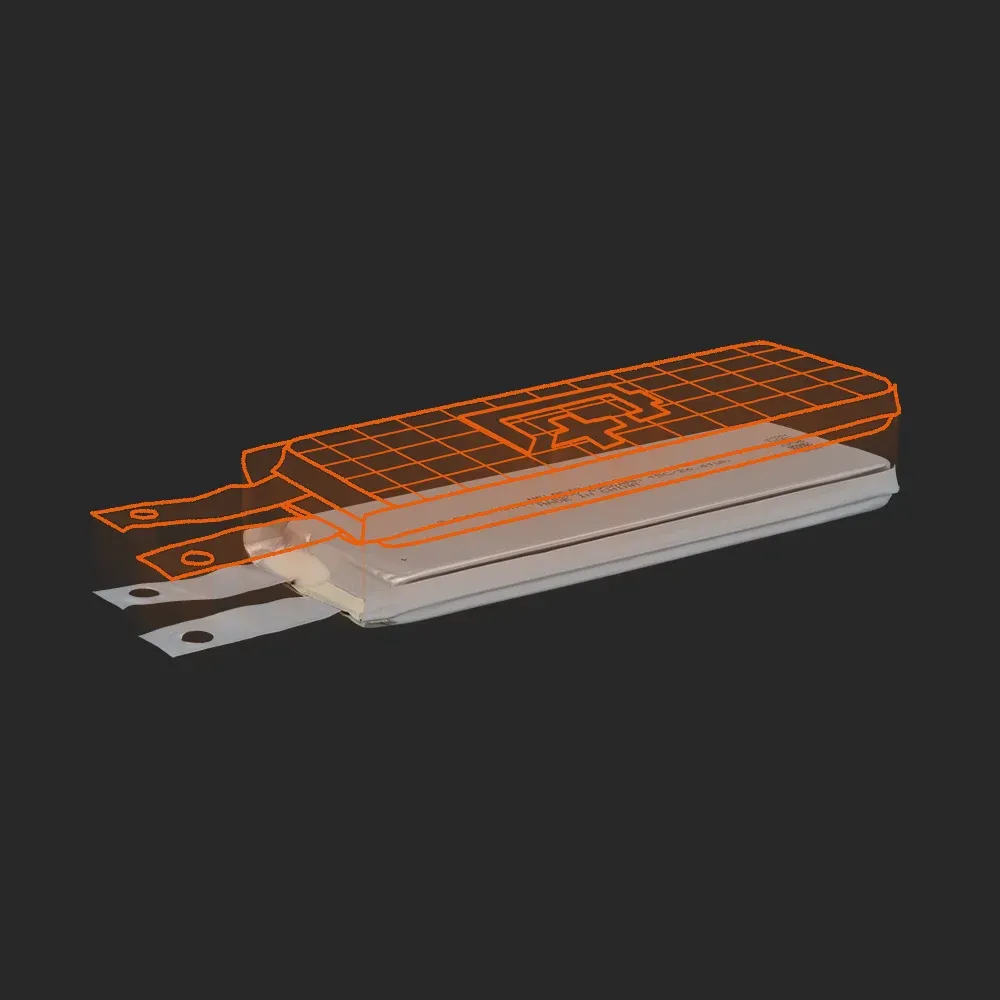 Melasta SLPBA842126HV: the physical cell next to its Batemo model