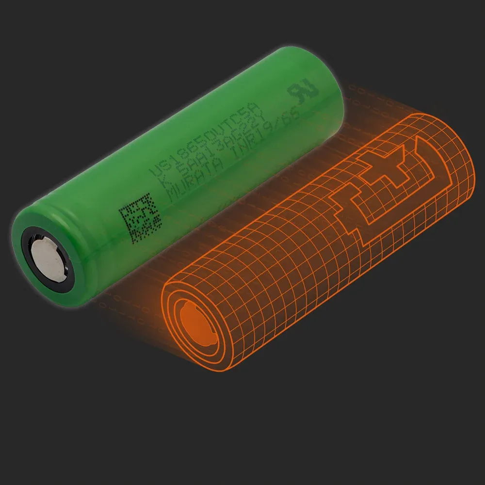 muRata US18650-VTC5A: the physical cell next to its Batemo model