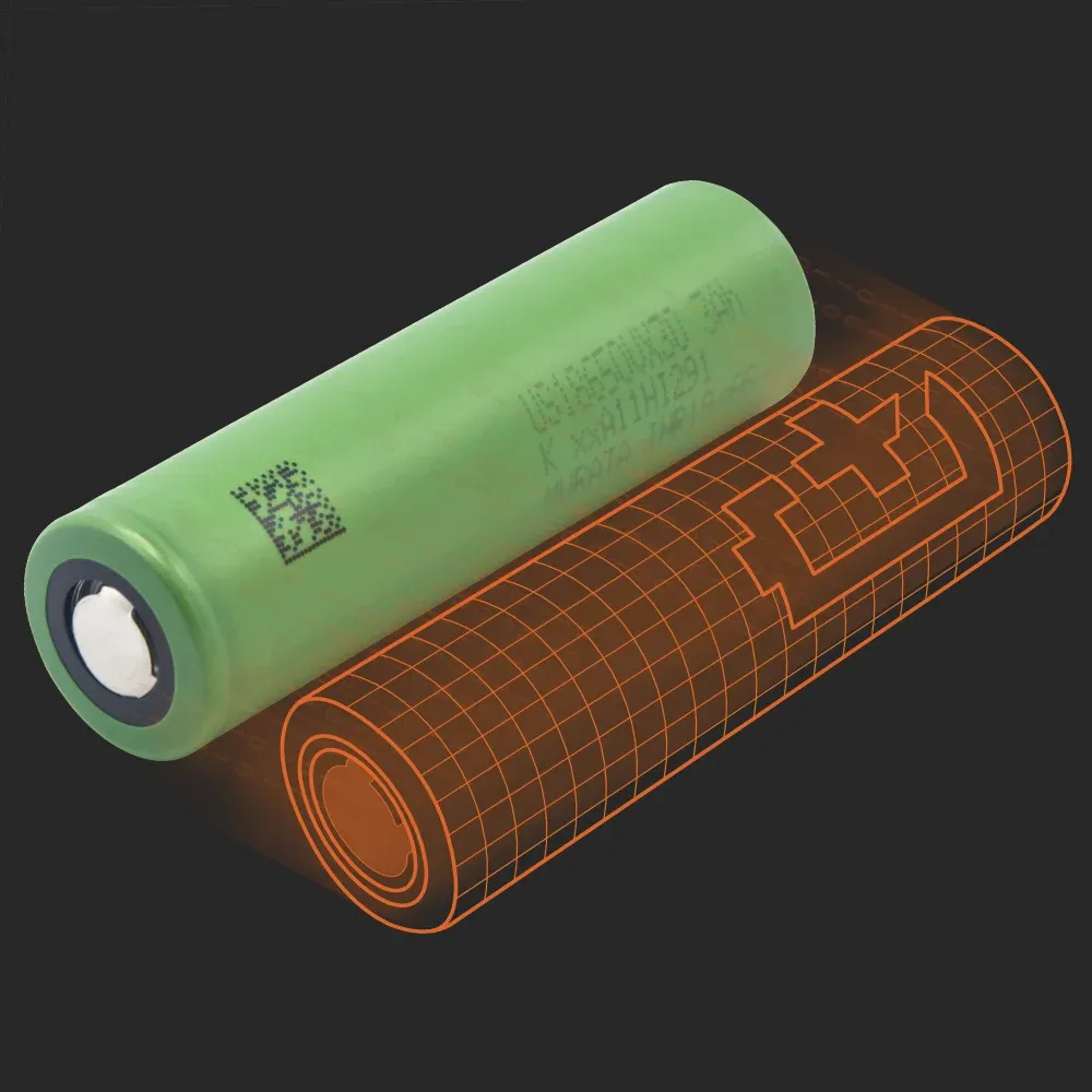 muRata US18650-VX30A: the physical cell next to its Batemo model