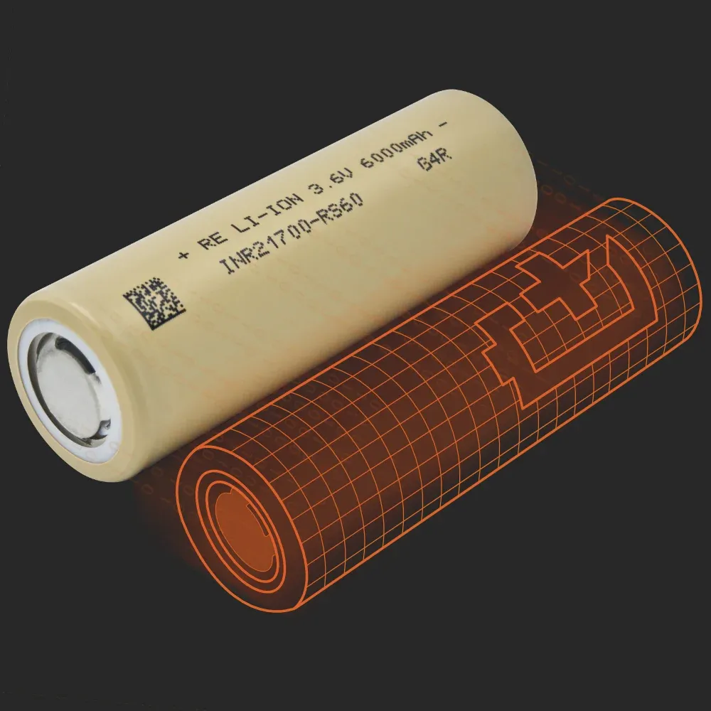 Reliance INR21700-RS60(A): the physical cell next to its Batemo model
