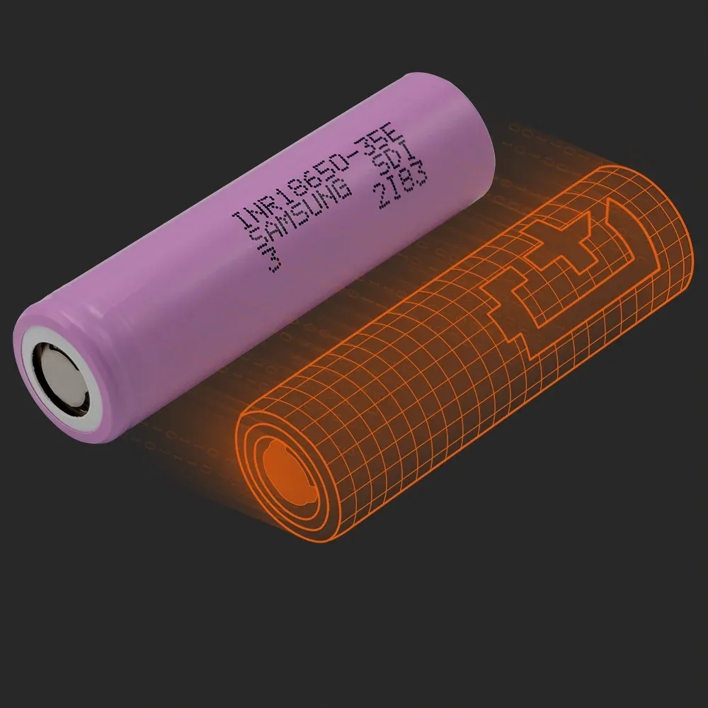 Samsung SDI INR18650-35E(3)：实物电芯与其Batemo模型