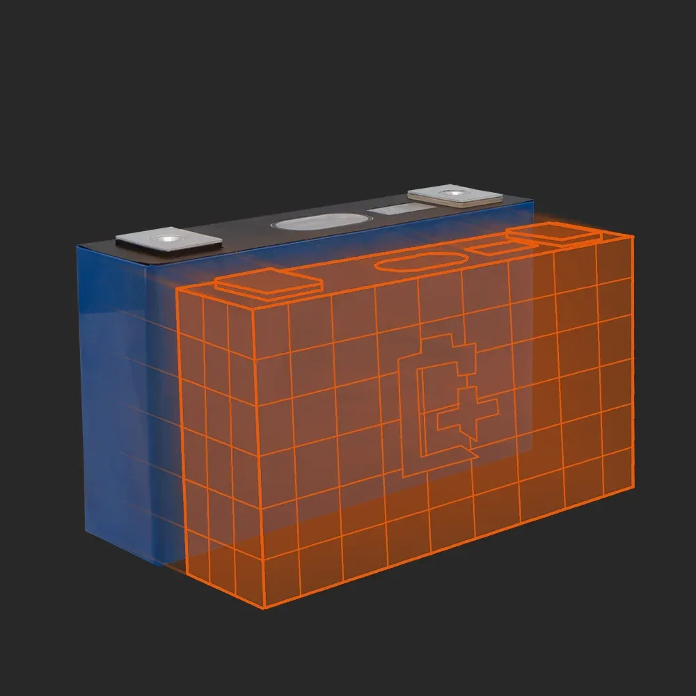 Sunwoda SFP-01-2070: the physical cell next to its Batemo model