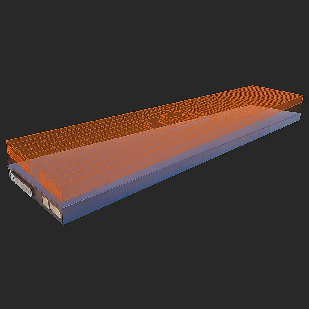 SVOLT CL18-147Ah-CB0GHV3QA: the physical cell next to its Batemo model