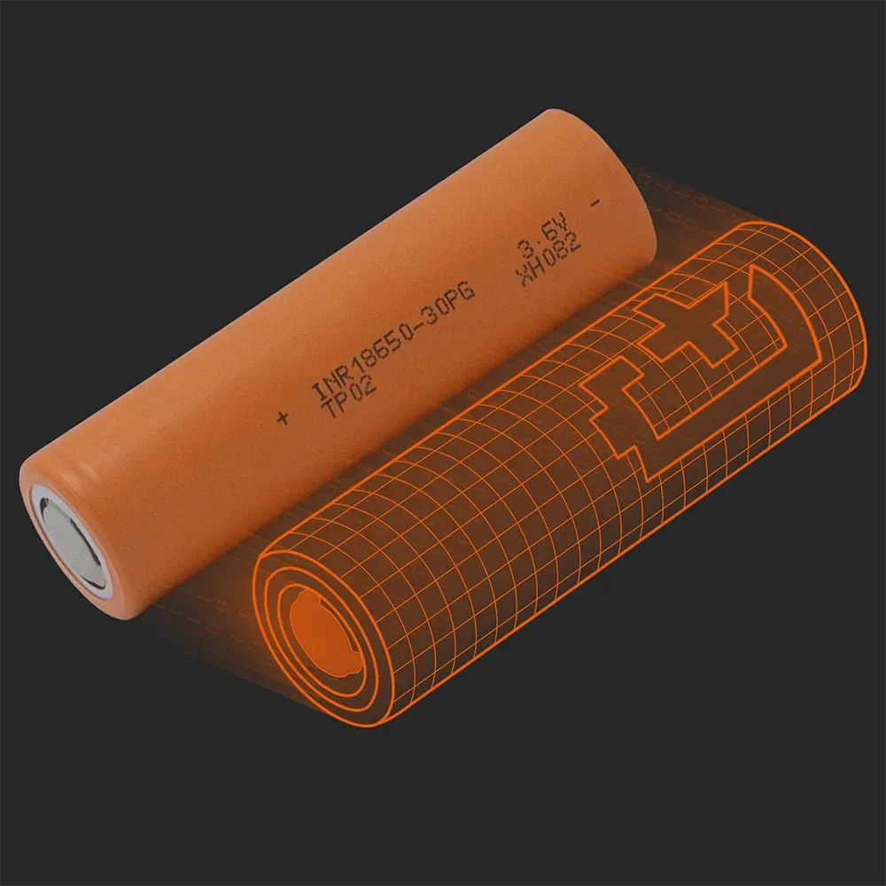 TENPOWER INR18650-30PG: the physical cell next to its Batemo model