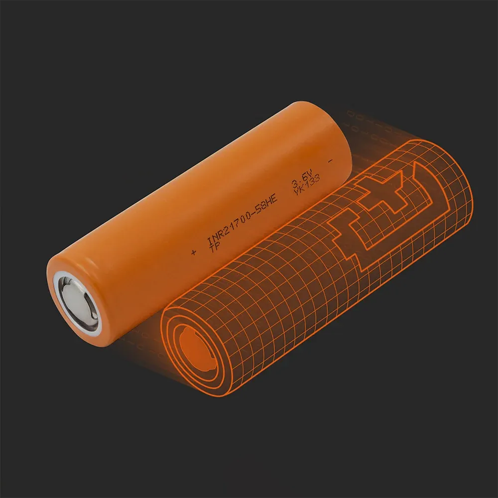 TENPOWER INR21700-58HE(C): the physical cell next to its Batemo model