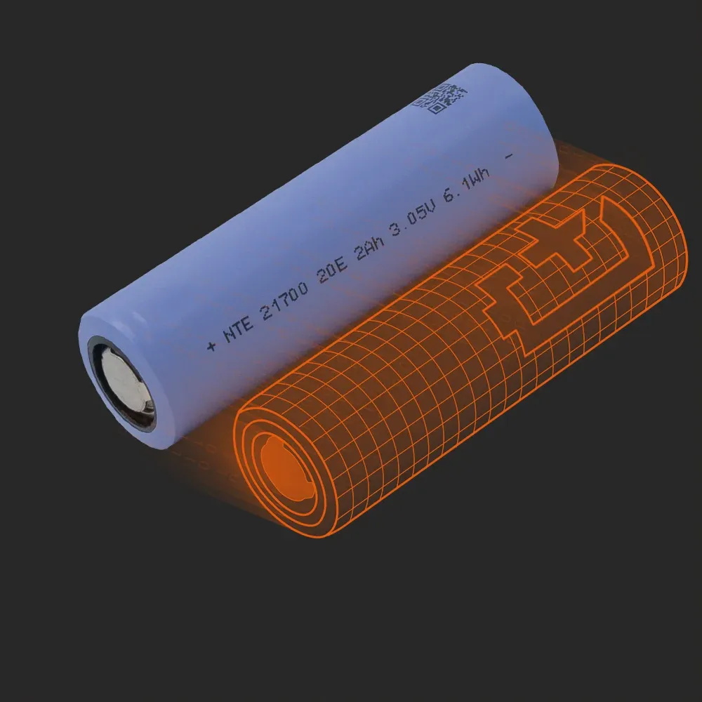 TerraE NTE21700-20E: the physical cell next to its Batemo model
