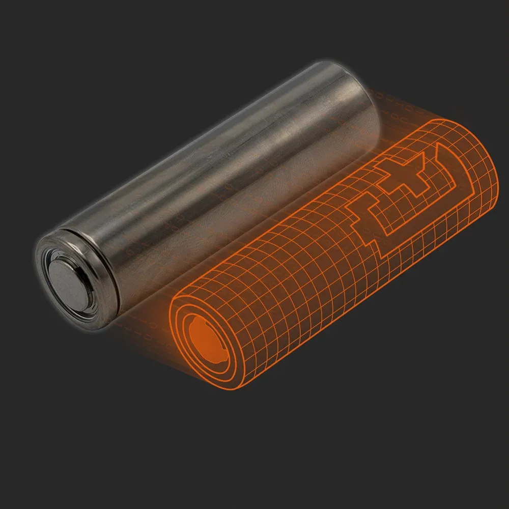 Unknown Manufacturer TESLA Model S Plaid: the physical cell next to its Batemo model